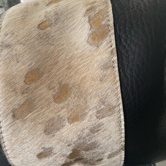 CHC Handmade/High Quality Pebbled Black Leather Foldover Crossbody Bag - EUC - Picture 9 of 16